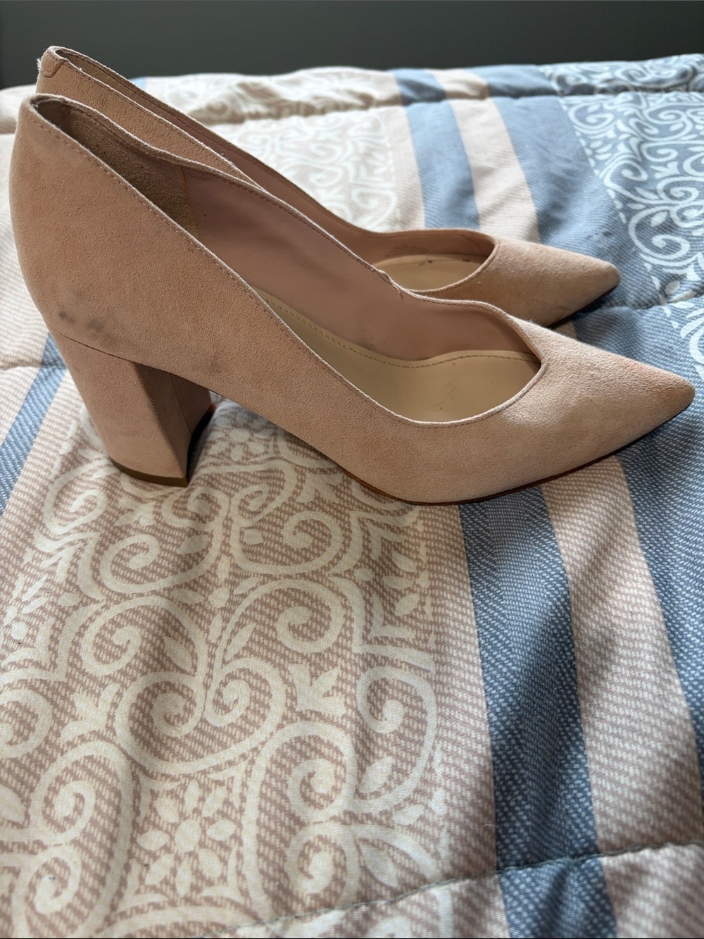 Marc Fisher Keri Tan Suede Leather Upper Pointed-Toe Heels Pumps Size 7 M - Picture 5 of 7